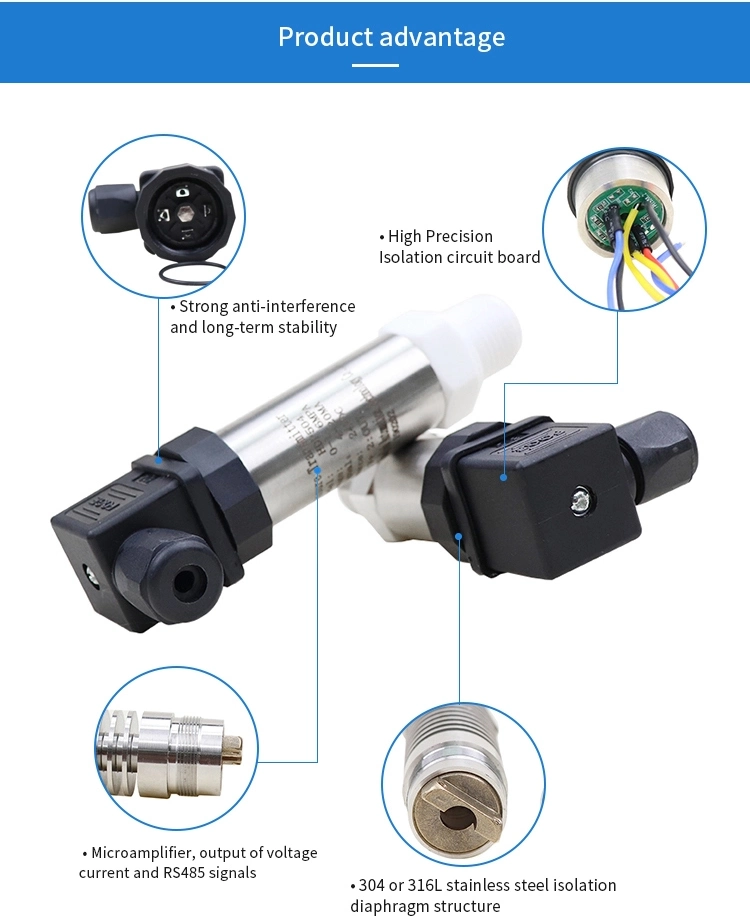 4-20mA 3051 Low Cost Power Pressure Capacitance Transducer for Acid