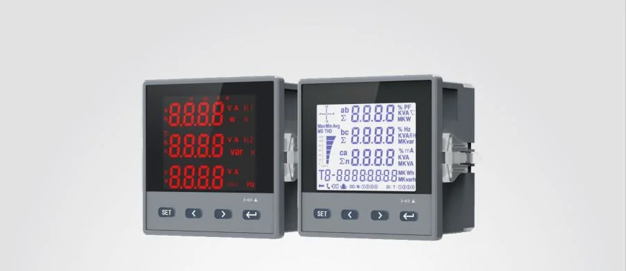 DC Power Generation Voltage LCD Alarm Energy Electric Panel Meter with RS485