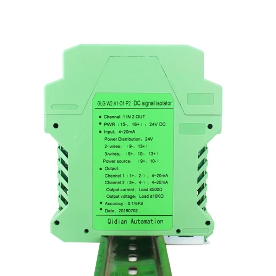 Entrega rápida 1 em 2 fora/ 1 em 1 fora 0-10V 4 ~ 20mA Isolador condicionador de sinal DC24V Transdutor de sinal de energia para venda