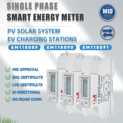 Medidor de energia monofásico da estação de carregamento de carregador de veículo elétrico AC EV com RS485